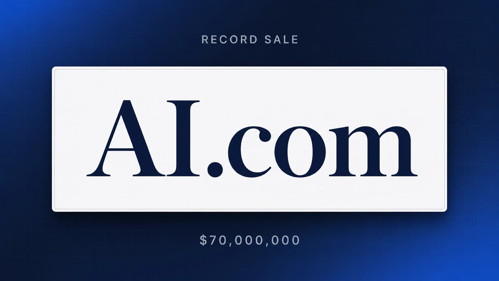 AI.com Just Sold for $70 Million. Here's What That Actually Means